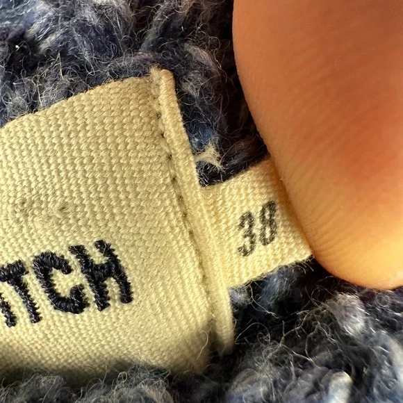 Taylor Stitch Merino Wool Sweater Mens 38 Small Sea Blue Raglan Knit Crew Neck - Picture 5 of 7